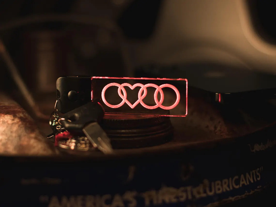 Audi Heart LED Keychain