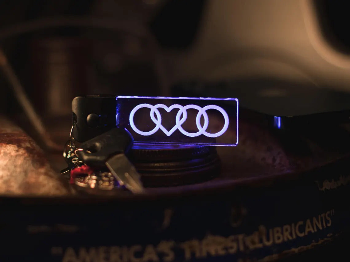 Audi Heart LED Keychain