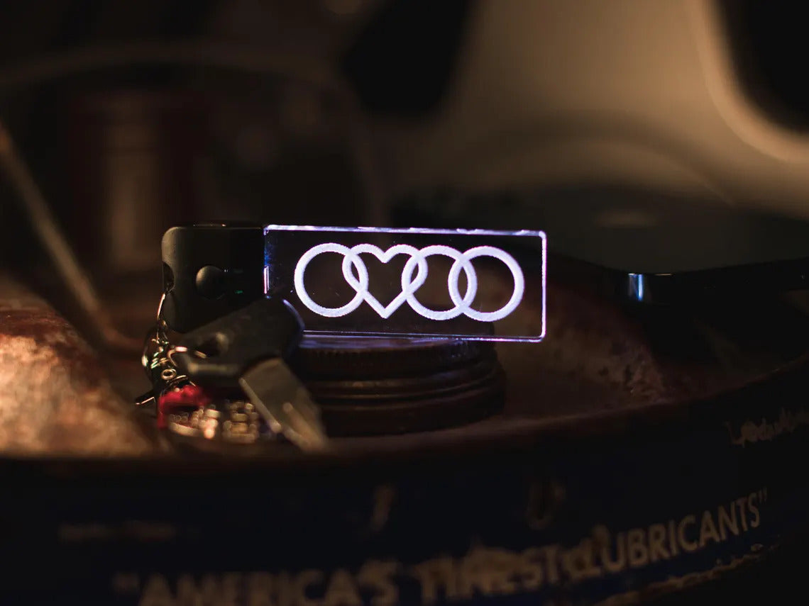 Audi Heart LED Keychain