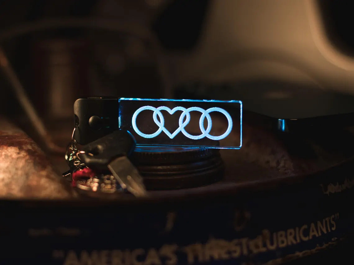 Audi Heart LED Keychain